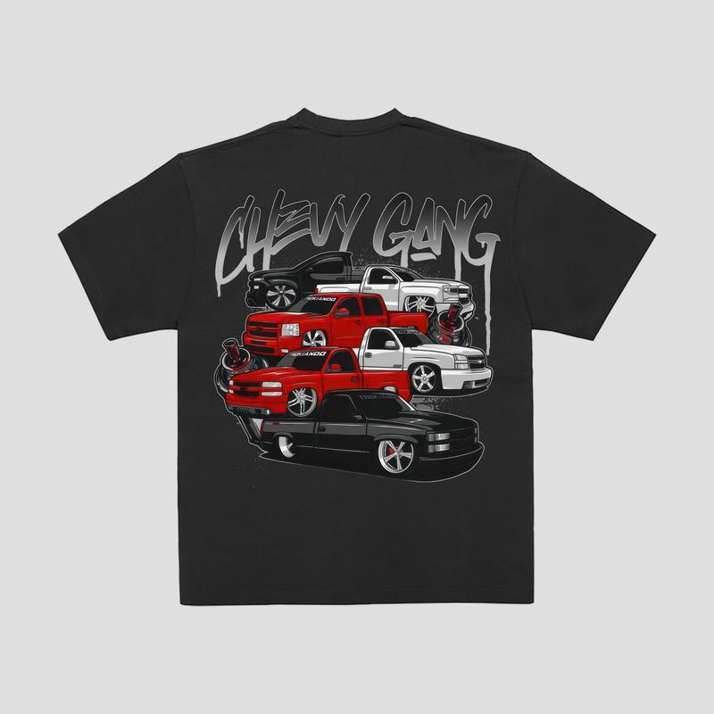Chevy Gang Graphic T Shirt Chevy Silverado Men's Cotton Tee Old School Chevy Tee Gift for Him Truck Shirt Classic Chevy Truck Casual Menswear