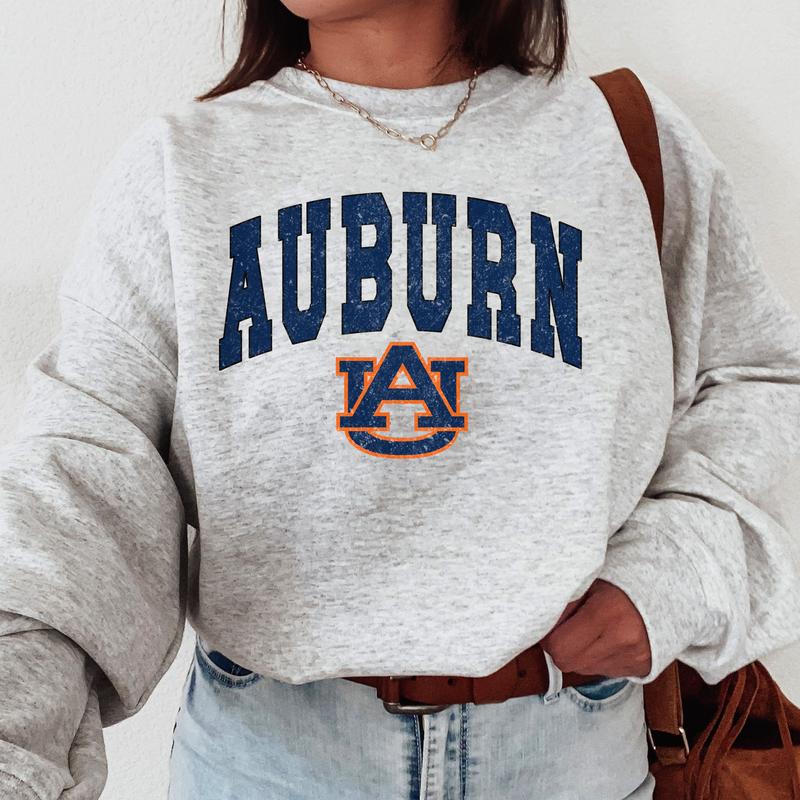 Auburn Tigers Vintage Football NCAA Trendy Sweatshirt, Auburn University Unisex Football NCAA Shirt, Gift For Men, Gift For Girls, Crewneck, Cotton, Sweaters, Pullover