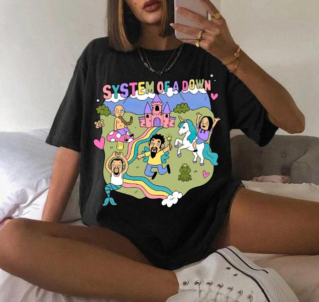 System of a Down - System of a Down Unisex T-shirt Metal Band Shirt Casual Cotton Casual Cotton Casual Cotton