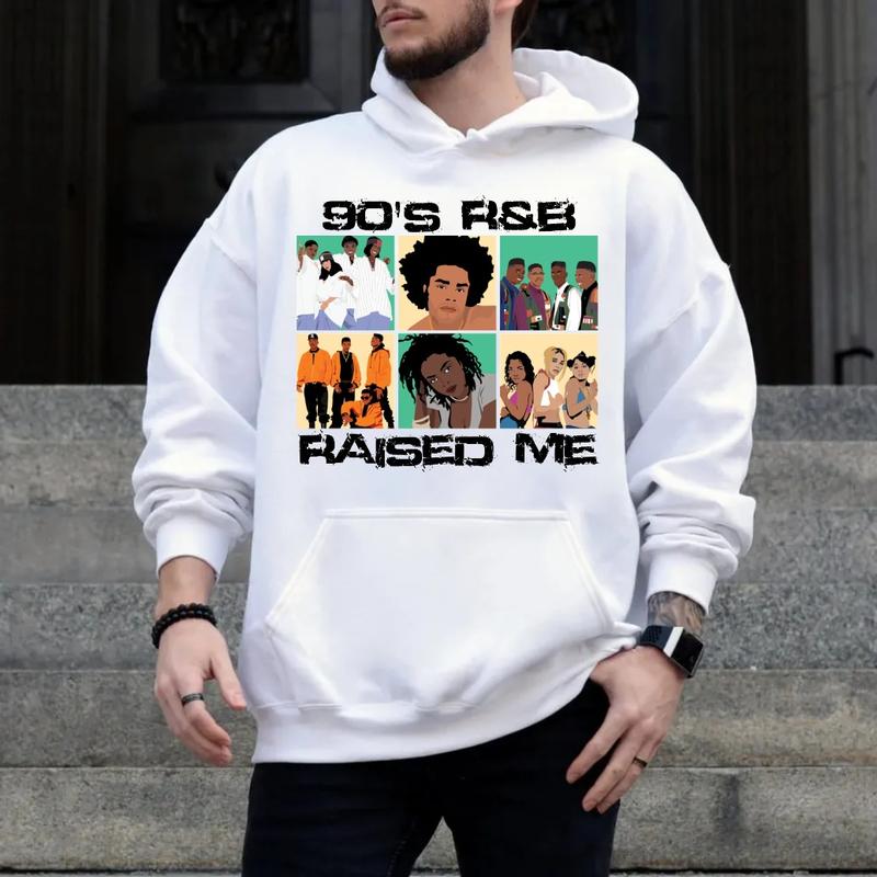 90's R&B Raised Mee Tshirt Sweatshirt Hoodie, Fan Gifts, 90s Music Shirt, Millennial Gifts, Unisex Sweater Pullover Tee