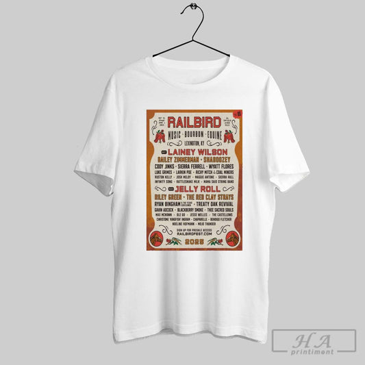 Railbird 2025 Jelly Roll And Lainey Wilson Lead Railbird Music Festival Lineup T Shirts