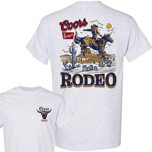 Coors Rodeo Vintage Graphic T-Shirt, Retro Cowboy Shirt, Full Color, For Men, For Women Classic Cotton