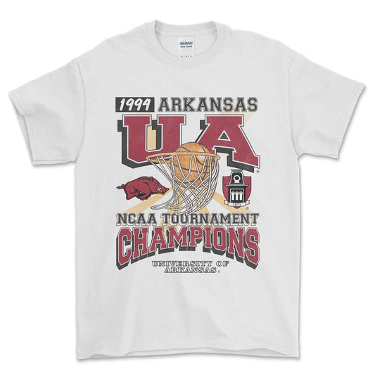 University of Arkansas Tournament Champs NCAA T-Shirt, graphic vintage sports tees for men