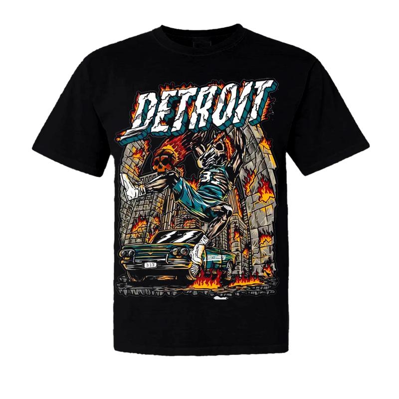 Detroit City Football Limited Edition Graphic T-Shirt, American Football Merch, Deadman's Football, Perfect for Fans of Detroit Menswear Top