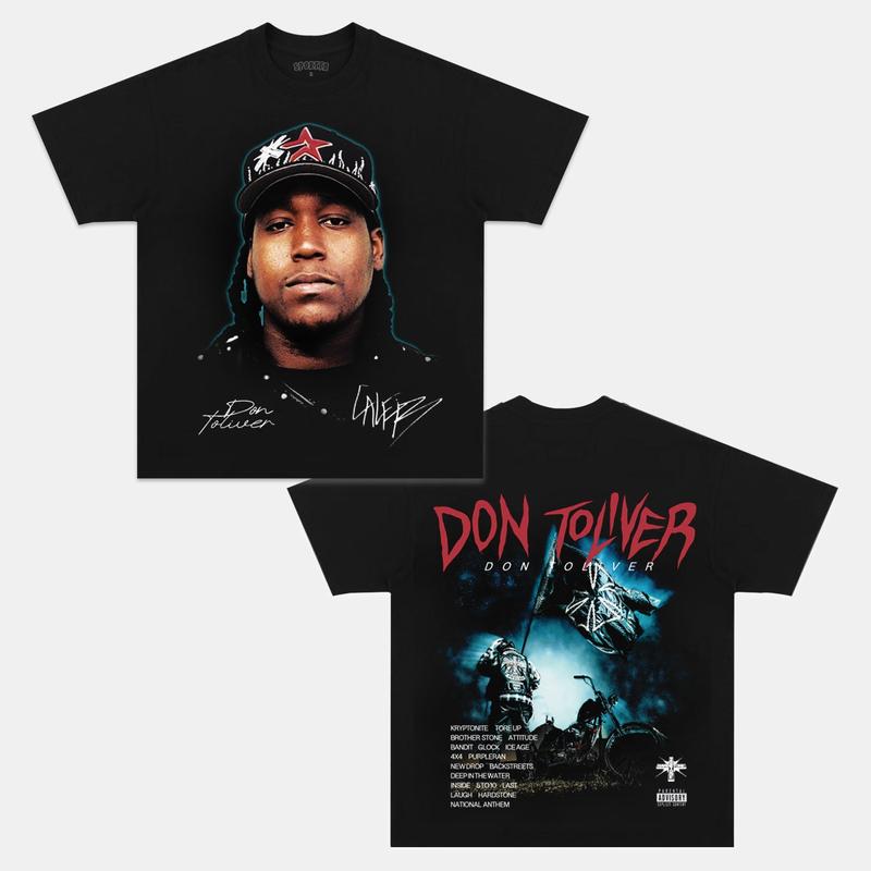 DON TOLIVER Double Printed Short Sleeve Tee Cotton Vintage Shirt To Match Sneaker Hiphop Clothing Rapper Merch Shirt, Hiphop Tour Concert 2024, Gift For Fan Y2K Aesthetic Hoodie Sweatshirt