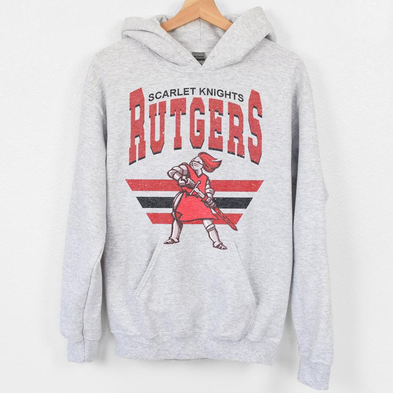 Rutgers Scarlet Knights Vintage NCAA Sweatshirt, Unisex Rutgers Football Shirt, Classic Sport Hoodie, Gifts for Fans, Cotton T-Shirt, Hoodie