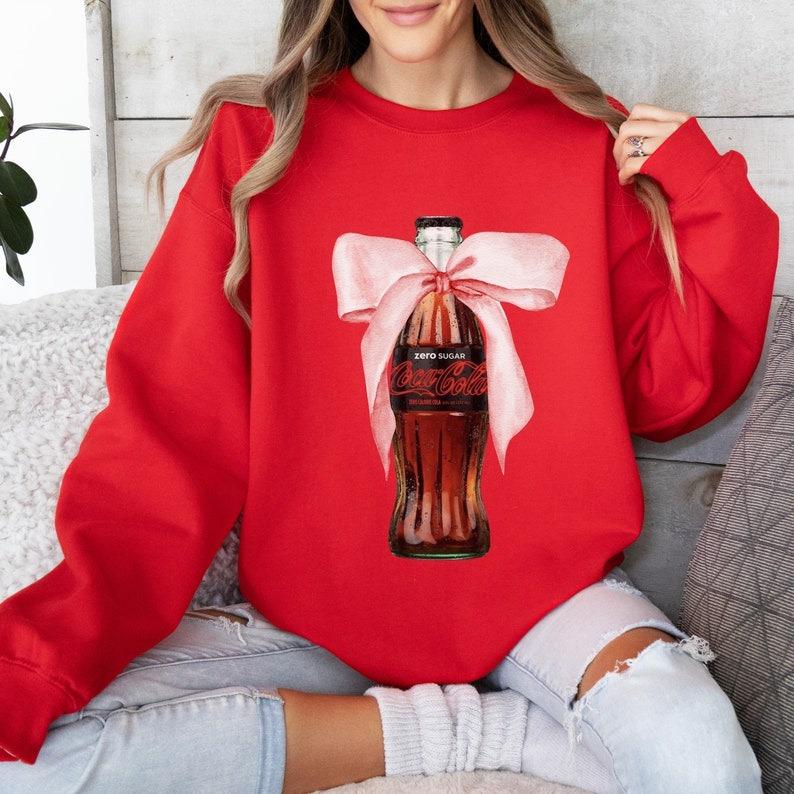 Coke Zero Pink Bow Sweatshirt, Co ca Cola Shirt, Coke Zero Crewneck, Coke Zero Lover, Coke Lover Sweater, Diet Coke Trending, Diet Coke Bestseller Shi