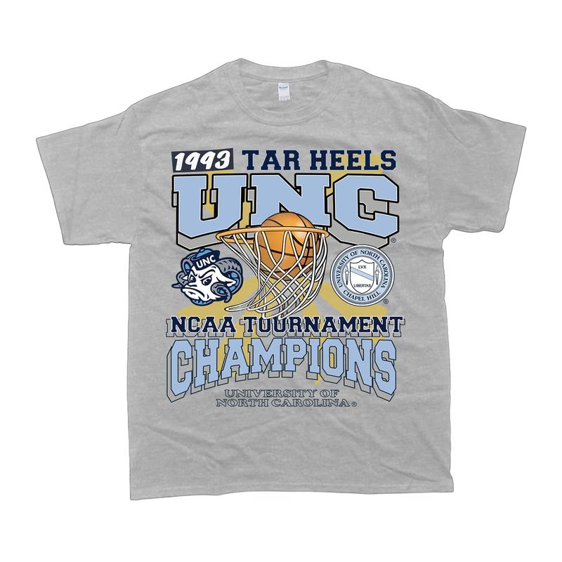 UNC Men Shirt 1993 TAR Heels UNC Champions T-Shirt