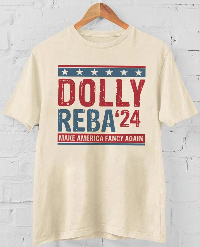 Dolly Reba 2024 Shirt, Election Tee, 4th of July Presidential Shirt, Campaign T-Shirt, Gift for Him, Gift for Her, Crew Neck, Trending T-shirt