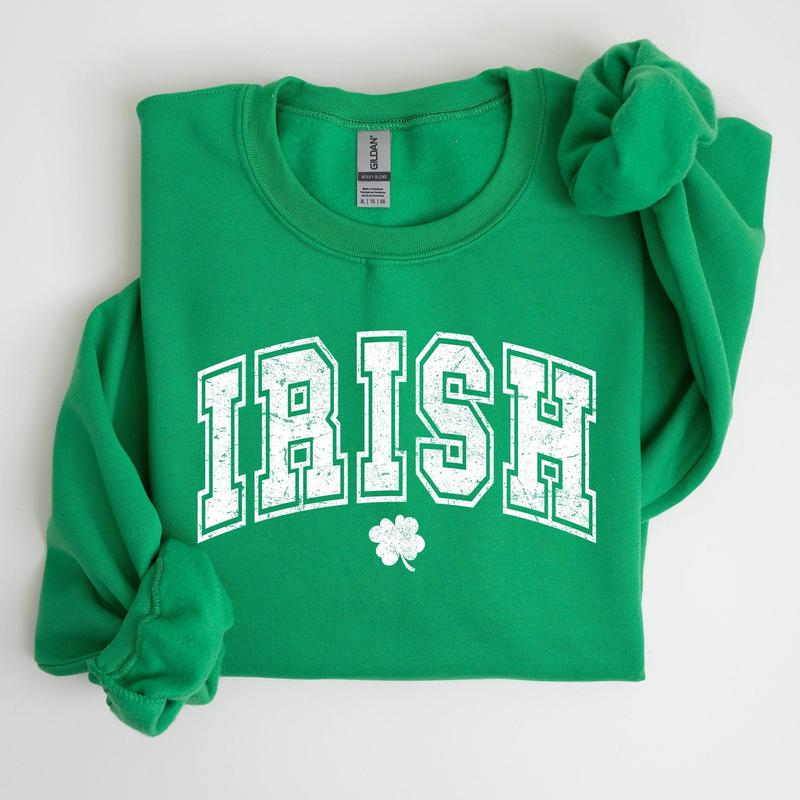 Irish, Retro Collegiate, St Patrick's Day Sweatshirt