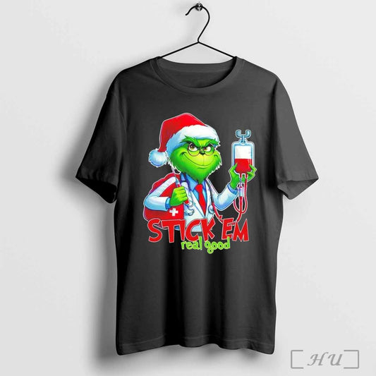 Stick Em Real Good Grinch Funny Christmas Doctor sweatshirt