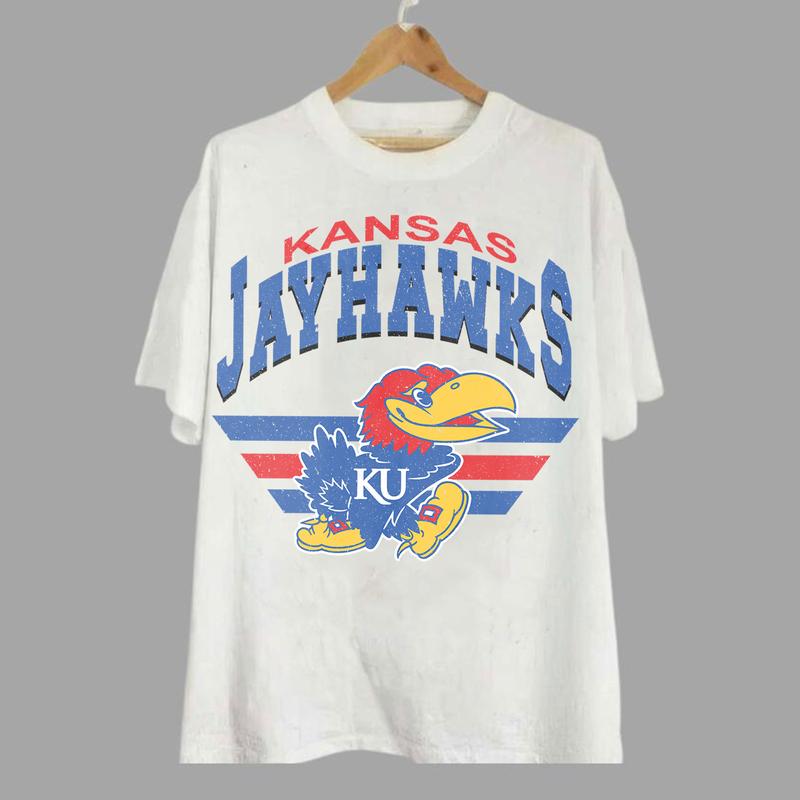 Kansas Jayhawks Vintage NCAA Sweatshirt, University Football Shirt, Classic Gift for Fans, Cotton T-Shirt, Unisex Wear, Hoodie Collection, Style