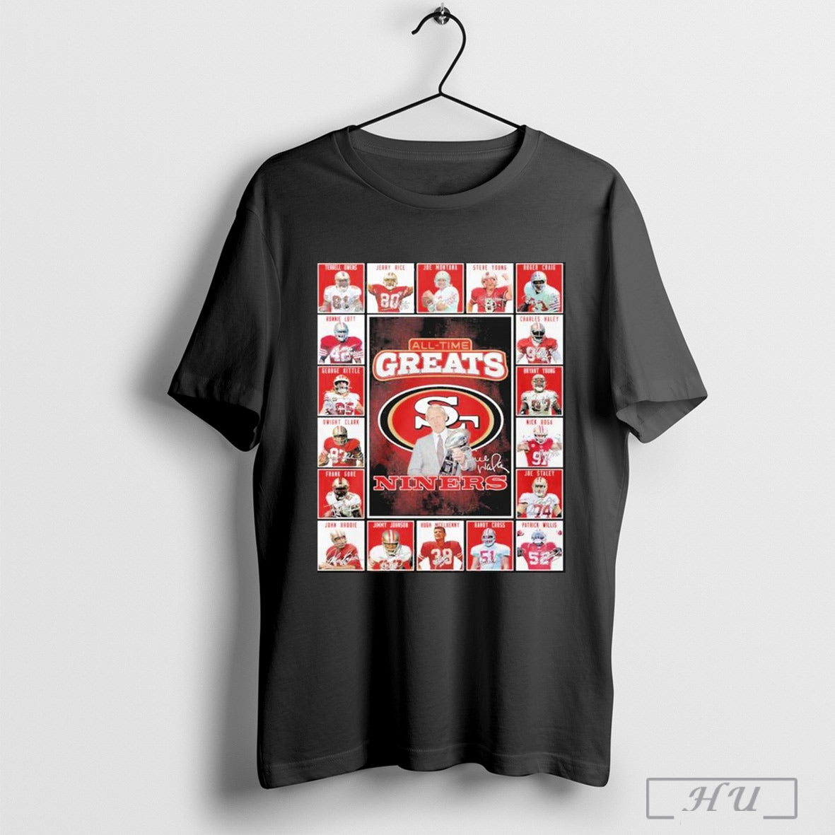 San Francisco 49ers All Time Greats Of The Niners Football 2025 Team Player Signature T Shirt