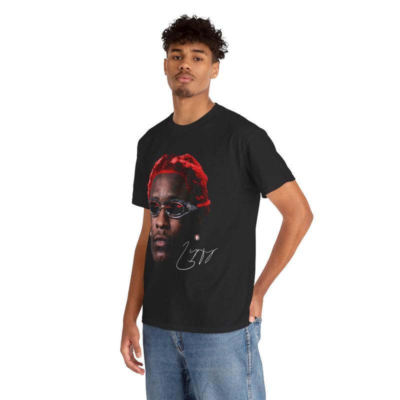 Thugger Rap Tee Concert Merch Free Slime Season Red Rare Hip Hop Graphic Print Casual Classic Cotton Menswear Retro Top Vintage Comfy Day Tshirt Streetwear Hiphop Hard