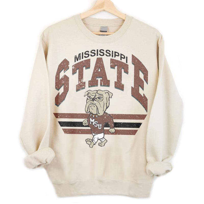 Mississippi State Bulldogs Vintage Football NCAA Sweatshirt - Tshirt - Hoodie, Mississippi State University Unisex Football NCAA Shirt, Unisex Vintage NCAA Shirt, Classic Football Shirt, Gifts For Football Fan Sport, Cotton, Sweatshirt, T-Shirt, Hoodie