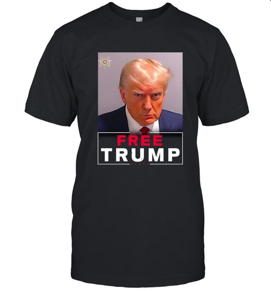 Free Trump Mugshot T Shirt 2023