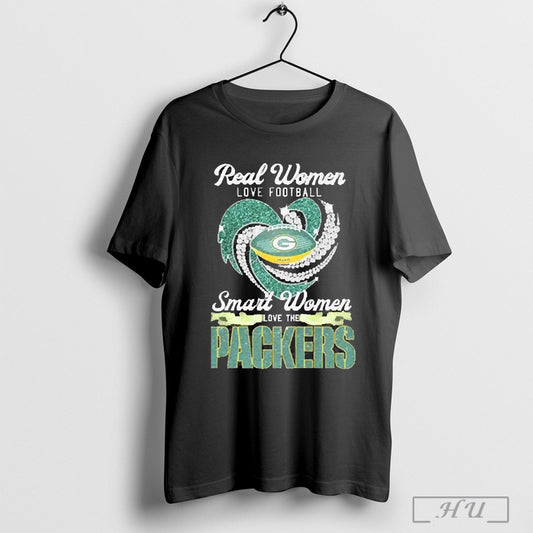 Real Women Love Football Smart Women Love The Packers Champions 2025 T Shirt