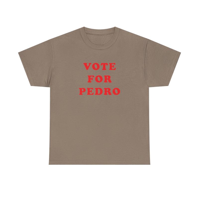 Vote for Pedro Unisex Heavy Cotton Tee - Napoleon Dynamite Shirt - Funny Shirt - Comedy Shirt - Movie Shirt - Gift for Men and Women Casual Classic Menswear Retro Streetwear
