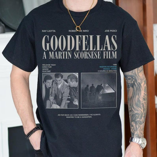 Goodfellas Movie T-shirt, Retro Martin Scorcese Gangster Mafia Film Graphic Sweatshirt