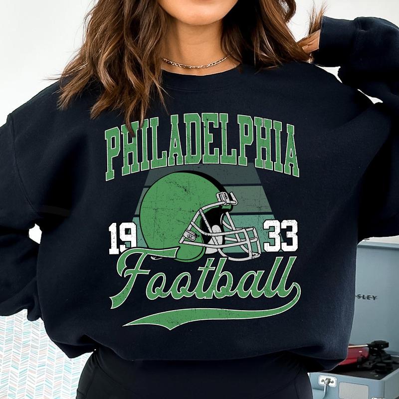 Philadelphia Vintage Football Crewneck Sweatshirt, Classic Team Gift for Football Fans, Unisex Comfort Wear, Vintage Style Collection, Pullover