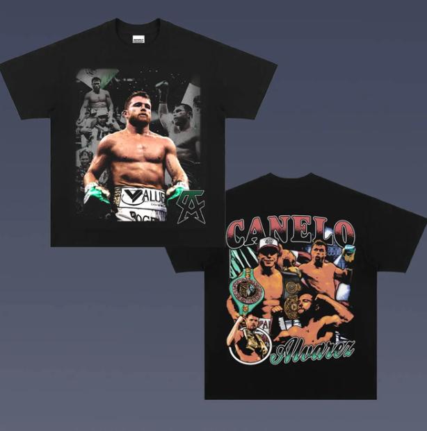 VINTAGE TEE  CANELO ALVAREZ TEE, Double Sided Prints Vintage T-Shirt, Boxing Shirt, UFC Shirt, Graphic Tee, Unisex T-Shirt, Gift All Top Menswear