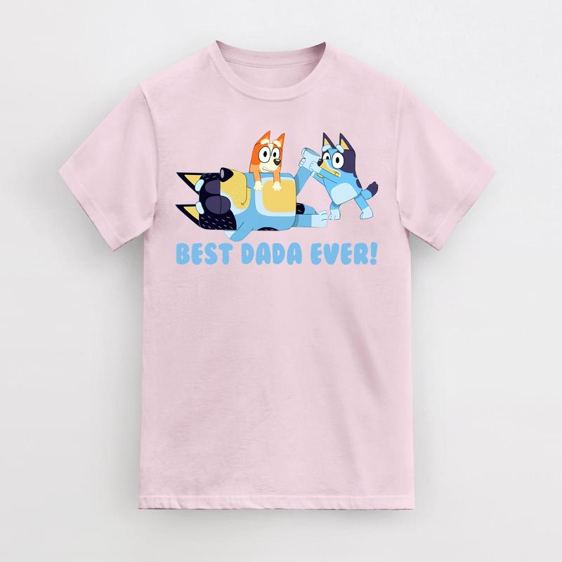 Best Dada Ever Fathers Bluey, Dad Mum Unisex T-Shirt for Mens Women