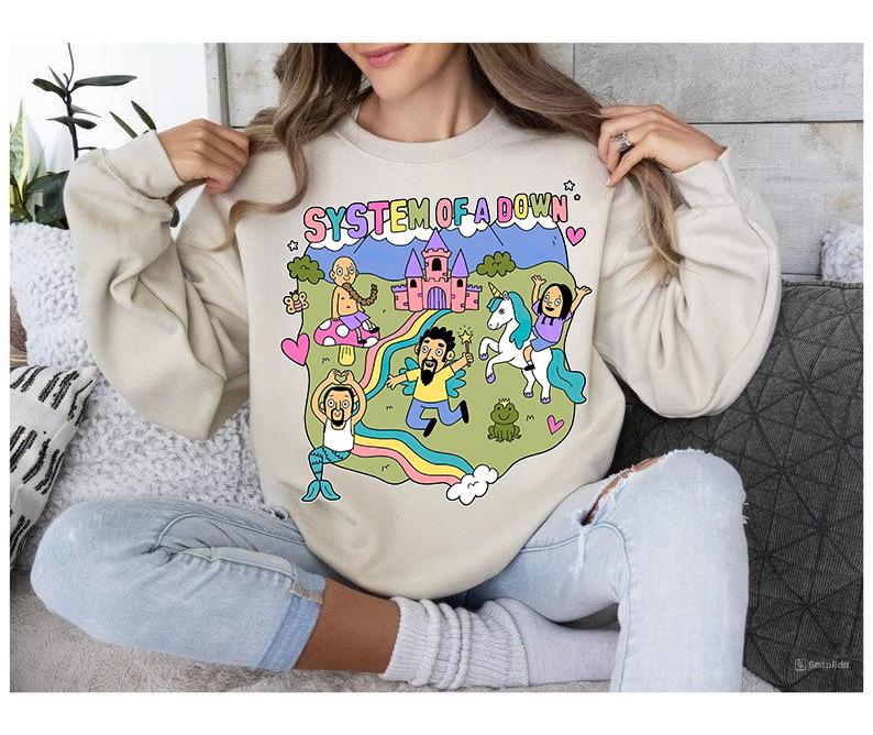 System of a Down Music Band Sweatshirt- Freak On a Leash Funny Vibes Cozy Crewneck Sweater