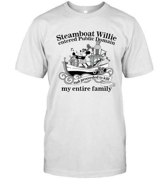 Got Funny Steamboat Willie Entered Public Domain T-Shirt