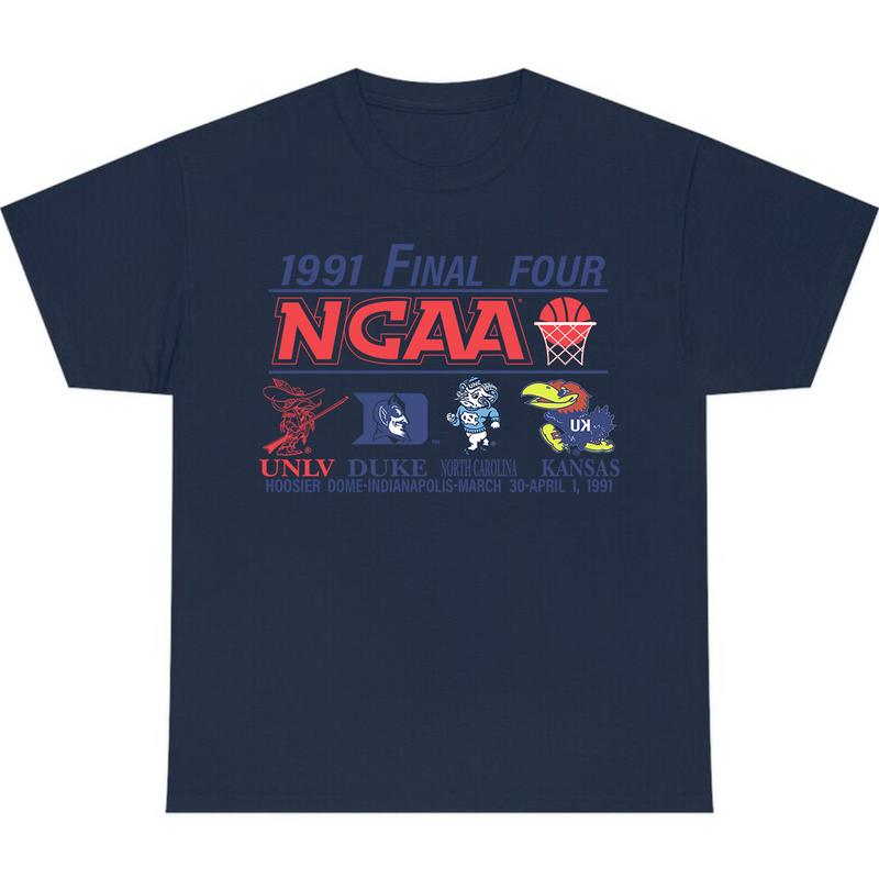 Duke Univ Unc Kansas 1991 Final Four NCAA T-Shirt, Full Color T-Shirt, Unisex T-Shirt, For Men, For Women billabongshirts