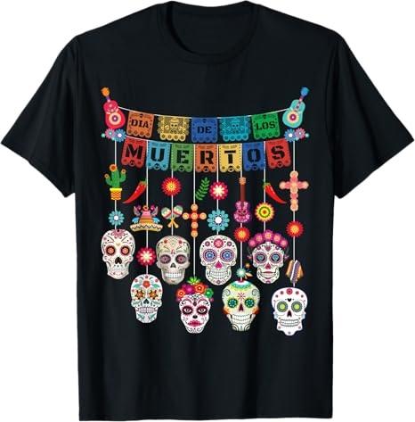 Dia De Los Muertos Funny Day of the dead Hanging skulls T-Shirt