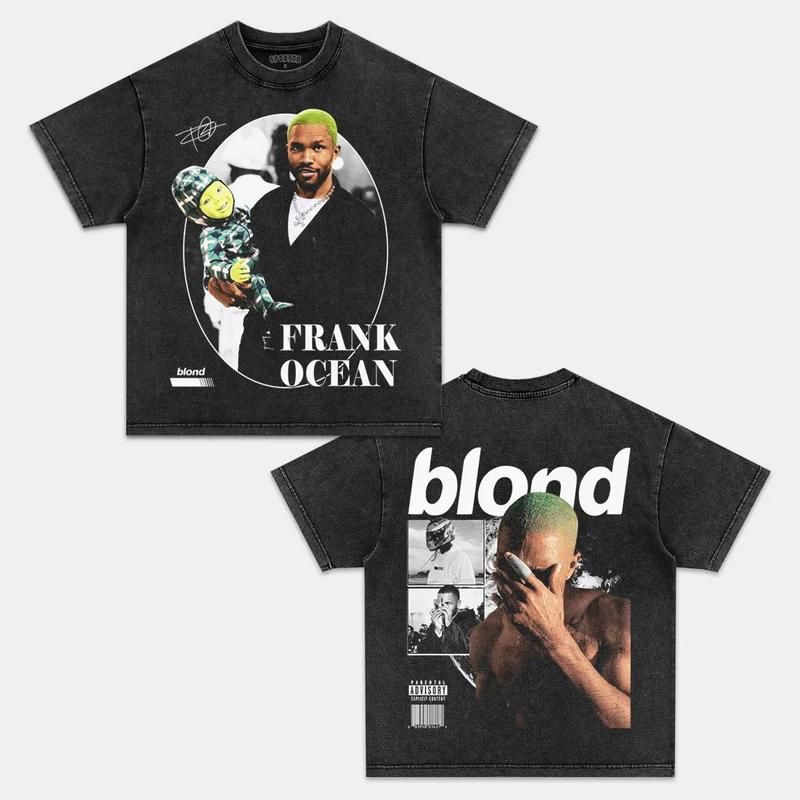 FRANK OCEAN Double Printed Short Sleeve Tee Cotton Vintage Shirt To Match Sneaker Hiphop Clothing Rapper Merch Shirt, Hiphop Tour Concert 2024, Gift F