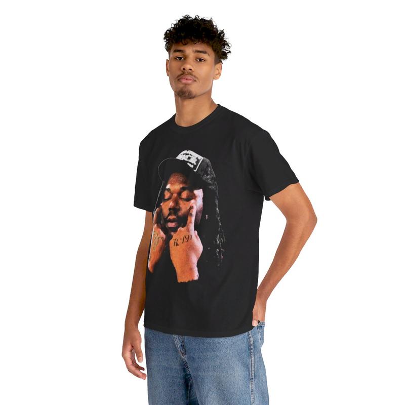 Lucki Inspired Hard Y2k 90s Hip-Hop Vibes Heavy Cotton Graphic T-Shirt Tshirt Shirt HipHop Rap Tee Casual Menswear Retro Top Vintage