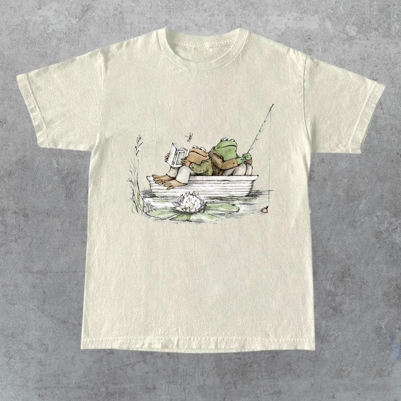 Frog 90s Vintage Graphic Shirt, Retro Toad Tee, Nature Shirt, 2000s Frog T-Shirt, Book Lovers Shirt, Vintage Unisex Cotton Tee