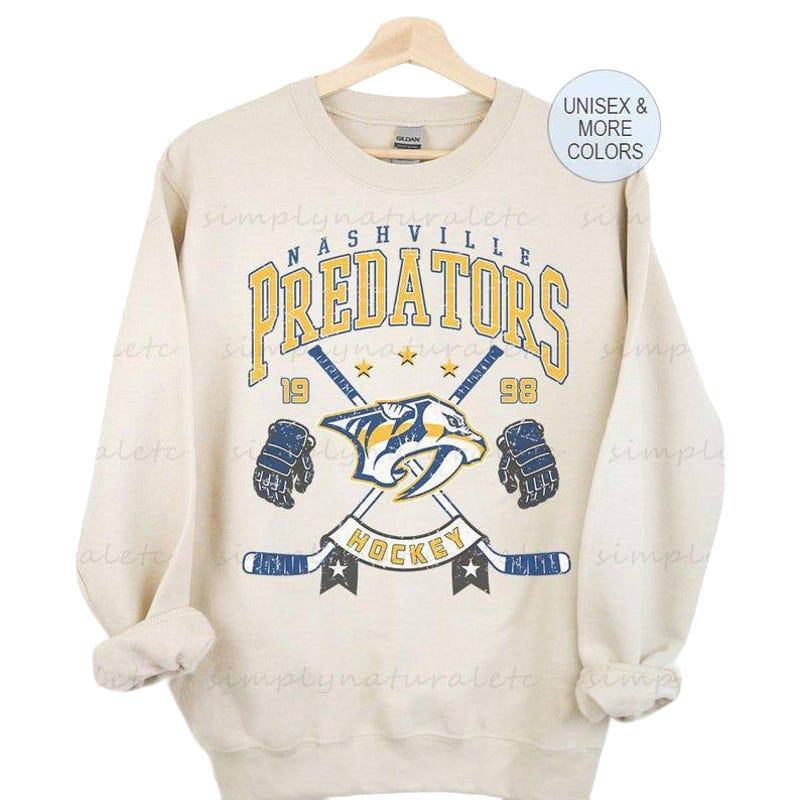 Nashville Sweatshirt Crewneck, Vintage Predators Shirt, Nashville Hockei Fan Shirt, Hockei Tee, Predators Sweatshirt