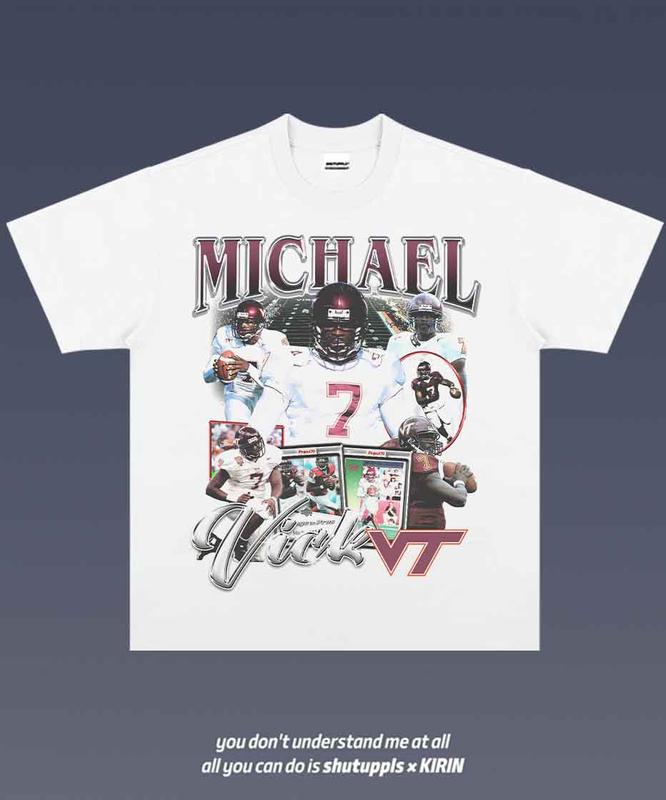 MICHAEL VICK 1.4 VINTAGE TEE  UNISEX GRAPHIC T-SHIRT