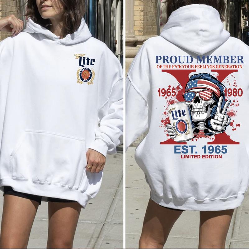 Gen X Shirt Proud Members Of Gen X Mill3er Shirt, Customize Gen X Shirt Raised On Hose Water And Neglect T-Shirt - Vintage Inspired Funny Saying Sarcasm Quotes Shirt - Fit, Casual