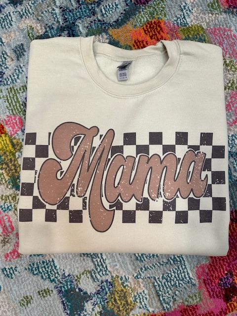 Vintage Retro Mama Sweatshirt for Women - Fabric