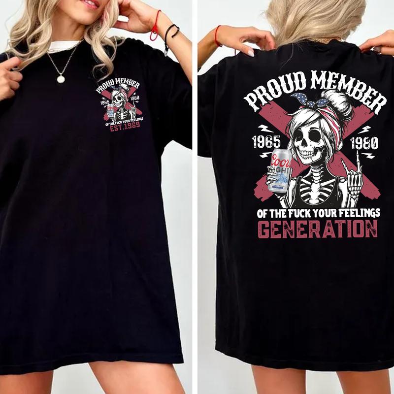 Gen X Shirt Proud Members Of Gen X CL TShirt, Customize Gen X TShirt Raised On Hose Water And Neglect T-Shirt - Vintage Inspired Funny Saying Sarcasm Quotes Shirt - Fit, Casual