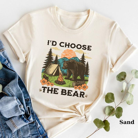 Id Choose The Bear Trendy Feminist Shirt, Smash Patriarchy Tee, Womens Rights Tshirt - Sweatshirt - Hoodie, Roe v Wade, Womenswear Casual Cotton