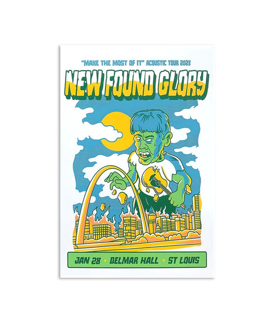 New Found Glory St Louis, Jan 28 2023, Make The Most Of It, Acoustic Tour 2023, Delmar Hall Poster