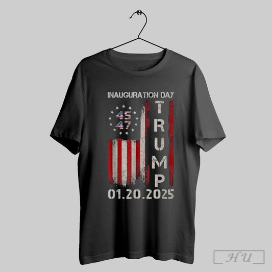 President Donald Trump Inauguration Day 2025 American Flag T Shirt