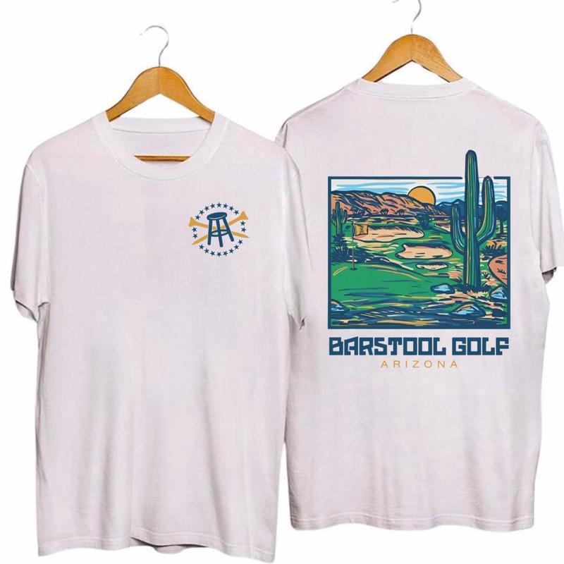 Vintage Barstool Golf Arizona Tee Unisex T-shirt - 2 Side Tshirt For Men For Women In Summer