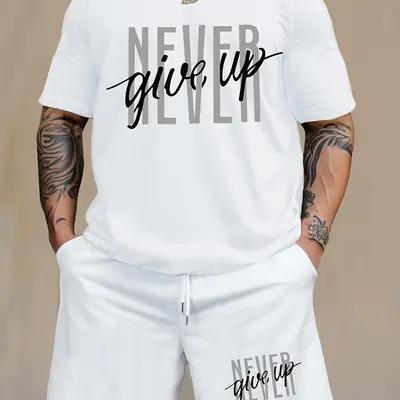 Vintage Graphic Tshirt Men's Regular Fit Letter Print Tee  - Graphic Crew Neck Summer Clothes  Short Sleeve - All Seasons - Cute - Fitted - Machine Wa