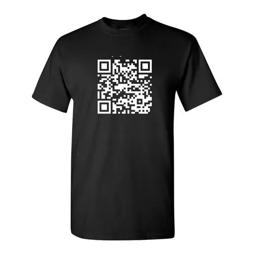 Funny FU QR Code Men's T-Shirt, Humor Gift Tee, Unique Clever Apparel for Meme Fans, Unisex Trendsetting Fashion Graphic Shirt