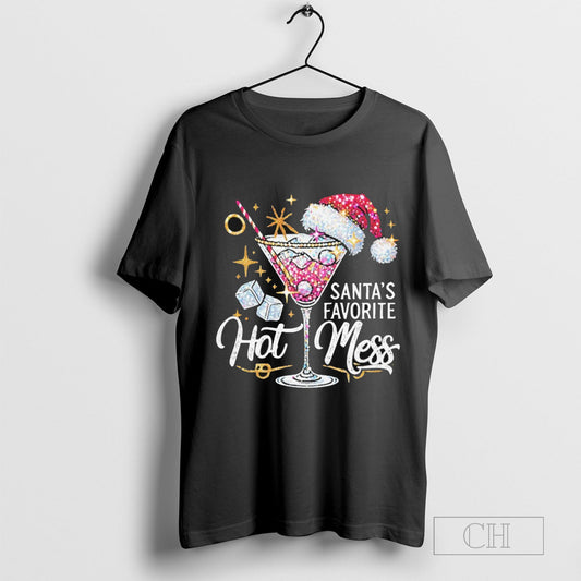 Santaâ€™s Favorite Hot Mess Navidad T-Shirt