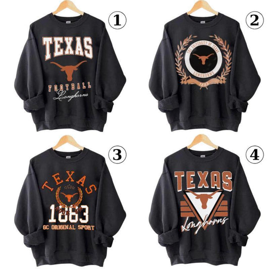 Vintage Texas Longhorns Hoodie, Sweatshirt, NCAA Baseball Team T-shirt, Texas Longhorns Football Crewneck, Gift Idea