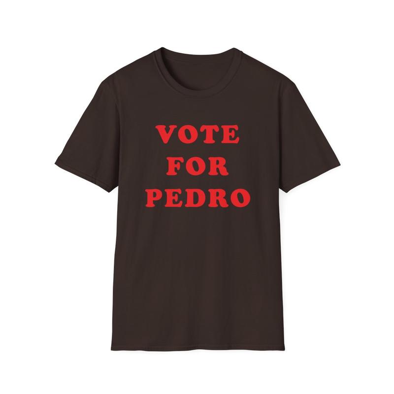 Vote For Pedro Unisex Softstyle T Shirt - Napoleon Dynamite Shirt - Movie Shirt - Funny Shirt - Joke Shirt - Talent Show Shirt - Gift for Men and Women