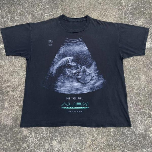 'ALIEN RESURRECTION' GAME MERCH '00 VINTAGE BLACK T-SHIRT, Movie Horror Shirt, Film Tee, Unisex T-Shirt, Gift For Men Women Menswear Top Streetwear Ts