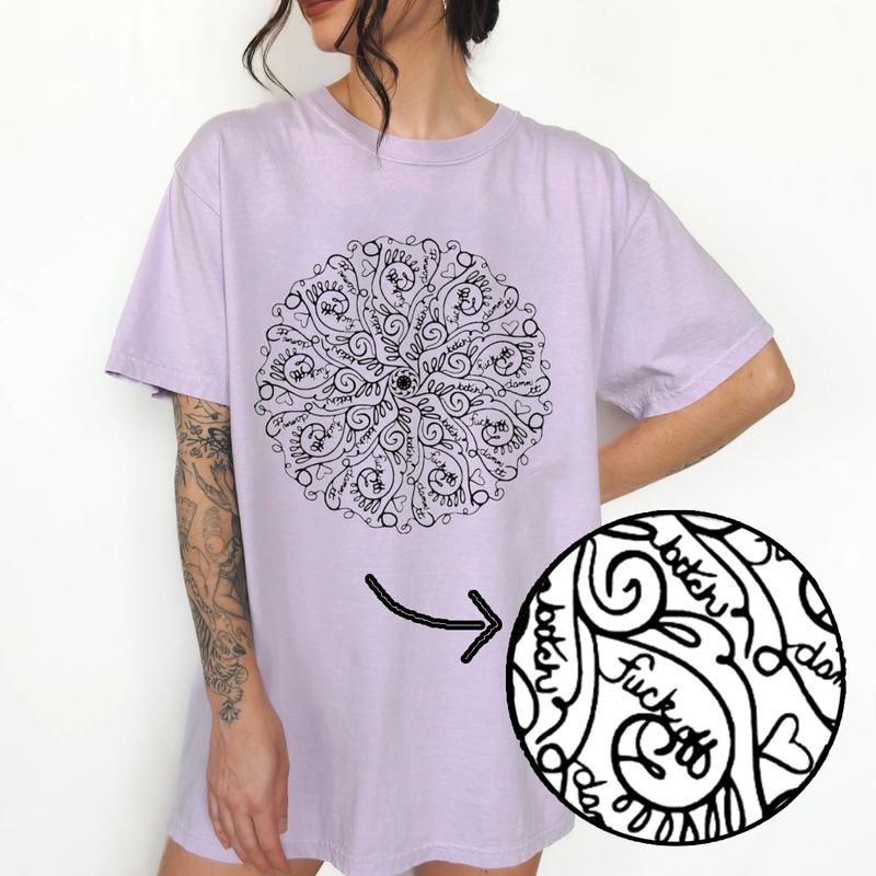 Curse Word Mandala T-Shirt Unisex Classic Cotton