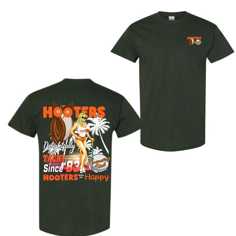 Hooters Country CLub T-shirt 2 side Unisex, Vibrant Tee, Ideal for Gifting